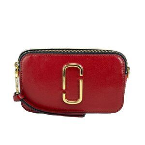 NEW Marc Jacobs The Snapshot Crossbody Bag Red Multi Gold Handbag Purse Womens